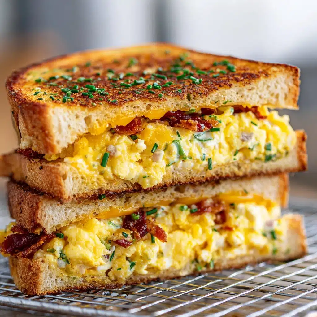Spicy Cheddar & Cream Cheese Egg Sandwich Recipe - Recipe Image