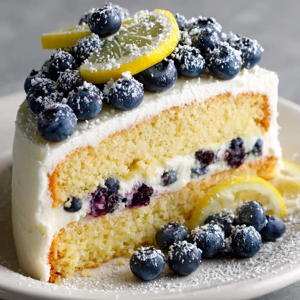 Lemon Blueberry Cheesecake Cake Recipe