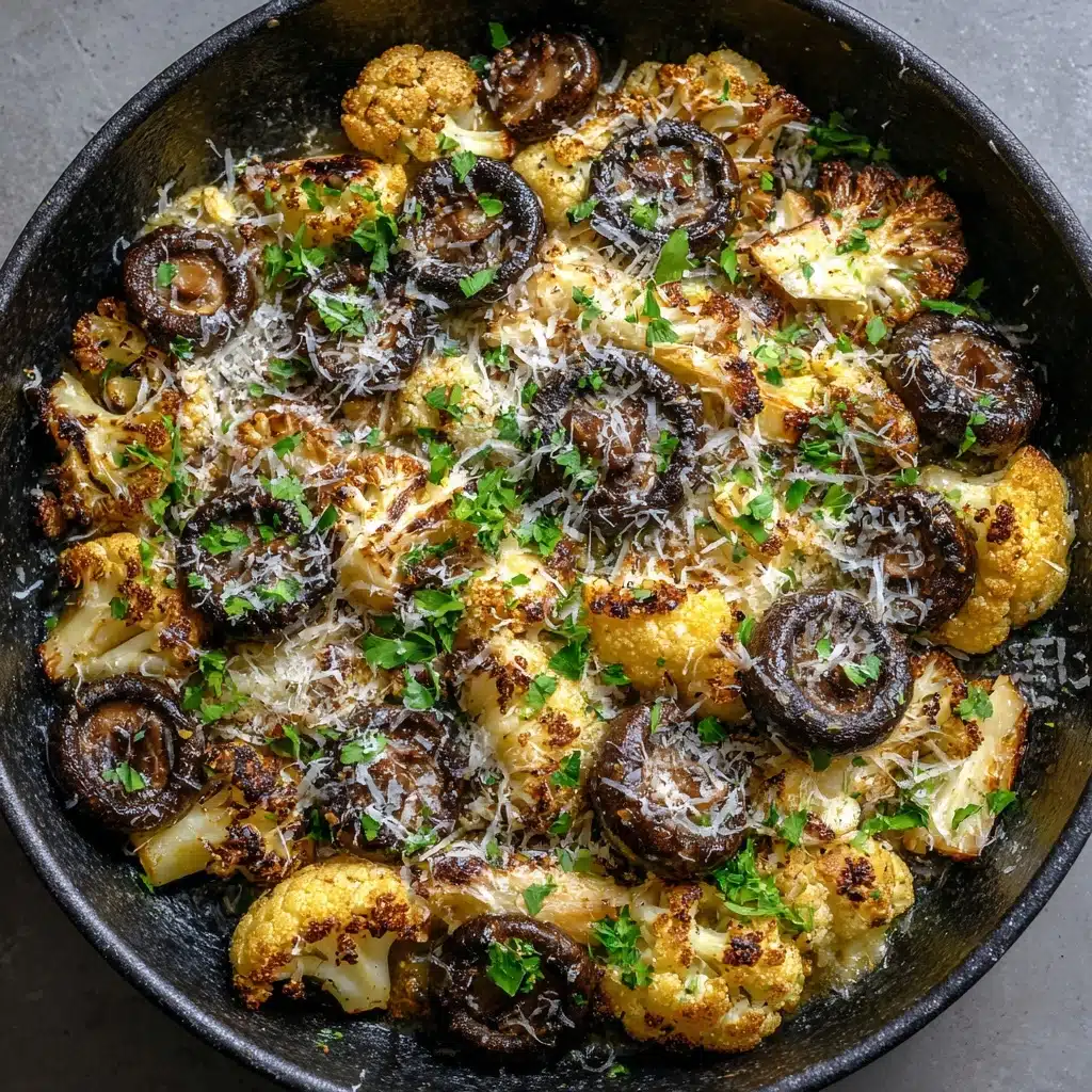 Garlic Cauliflower Mushroom Skillet Recipe - Recipe Image