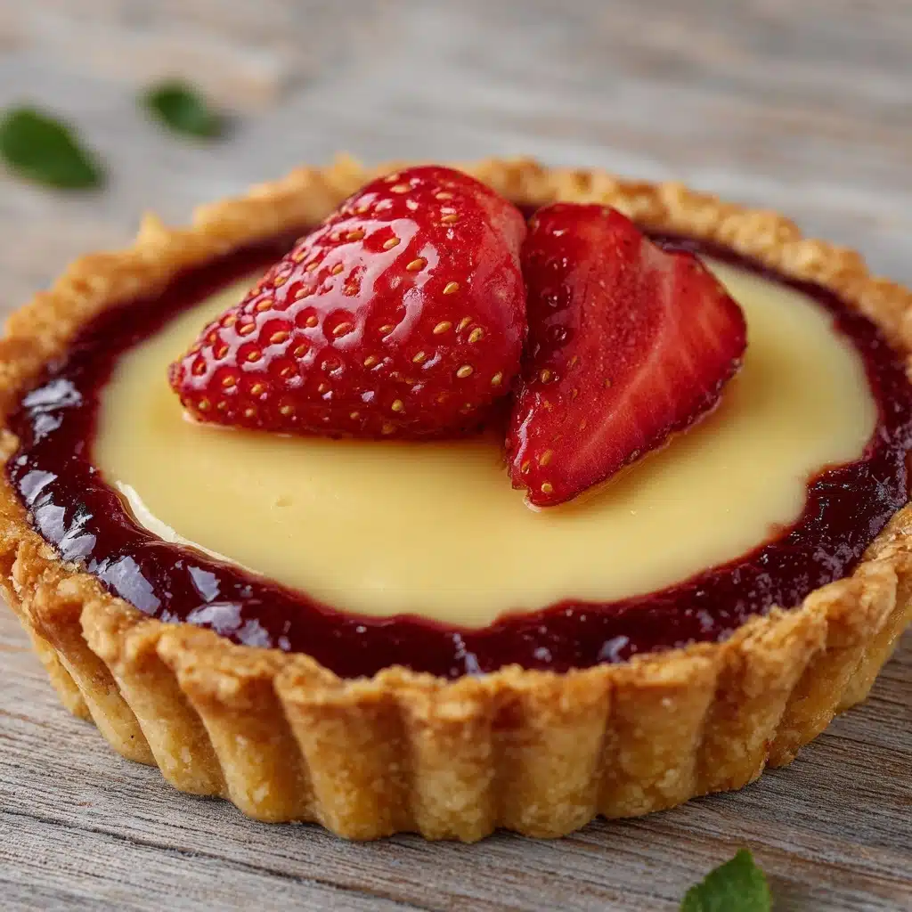 Strawberry Honey Custard Tarts with Lemon Curd Recipe - Recipe Image
