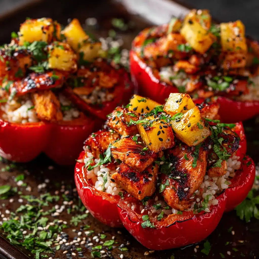 Teriyaki Pineapple Chicken & Rice Stuffed Peppers Recipe - Recipe Image