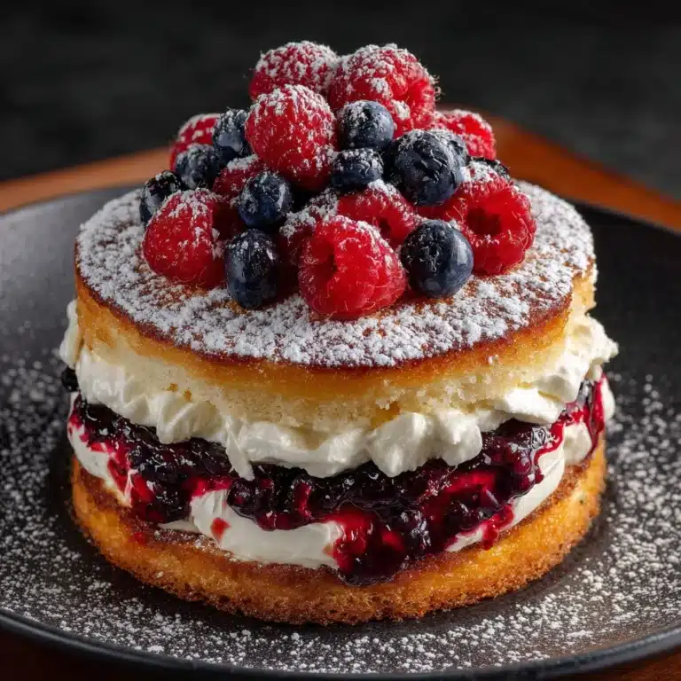 Pancake Cake with Pastry and Berry Fruit Recipe