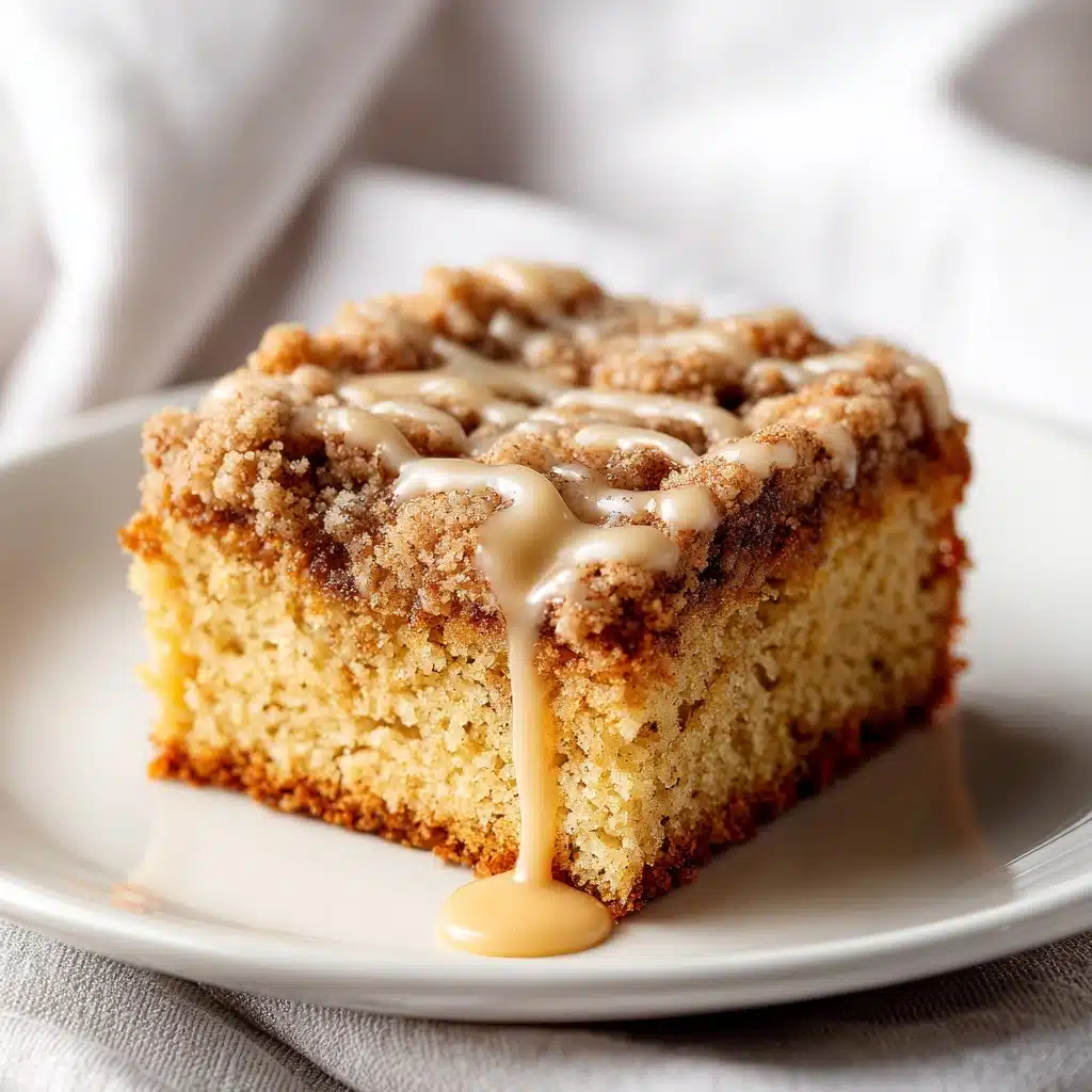 Rhubarb Streusel Cake with Warm Vanilla Sauce Recipe - Recipe Image