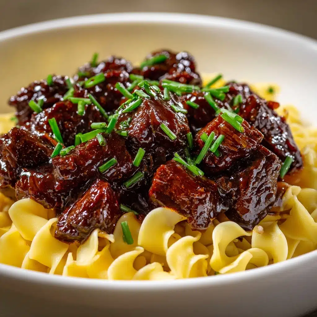 Crockpot Beef Tips & Noodles Recipe - Recipe Image