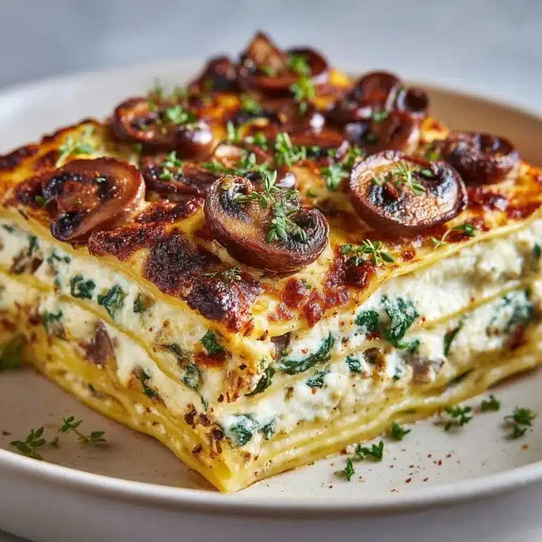 Mushroom and Spinach Lasagna Recipe