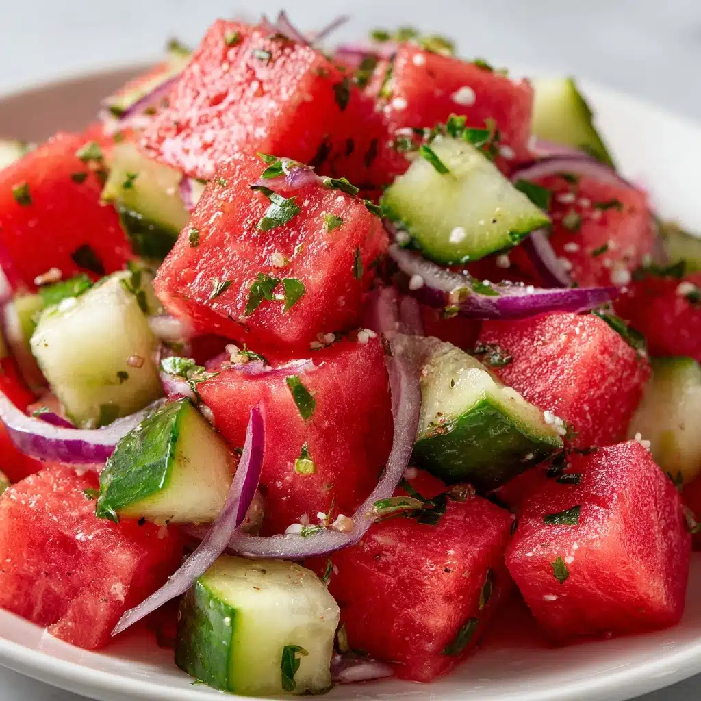 Watermelon Cucumber Salad Recipe - Recipe Image