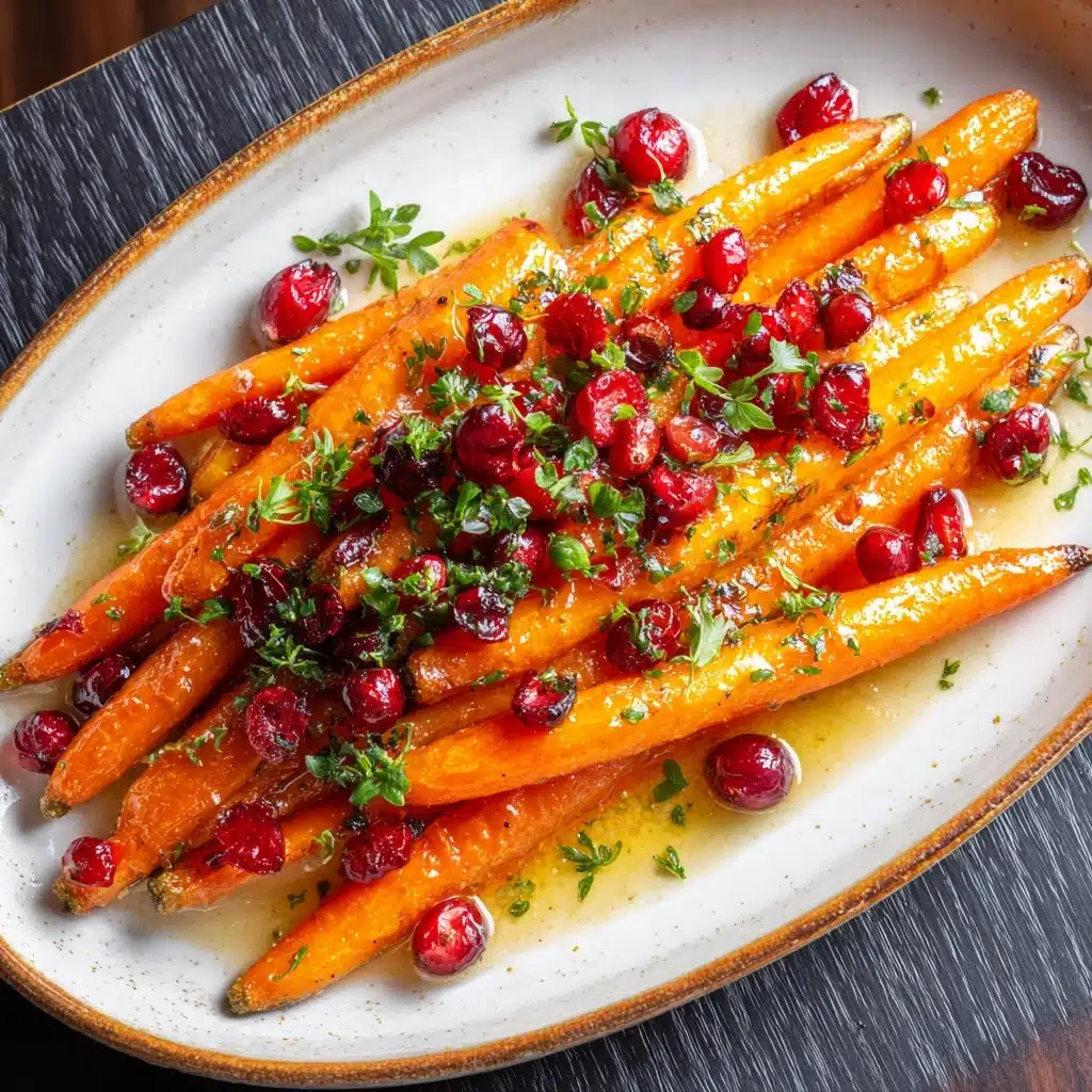 Maple Roasted Carrots with Cranberries Recipe - Recipe Image