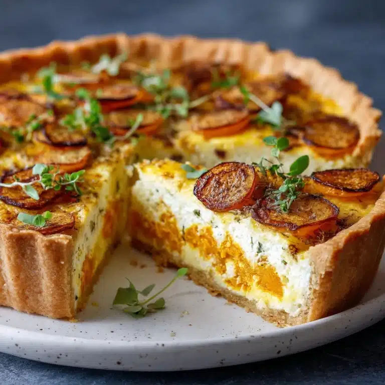 Carrot Quiche with Cheddar and Roasted Onions Recipe