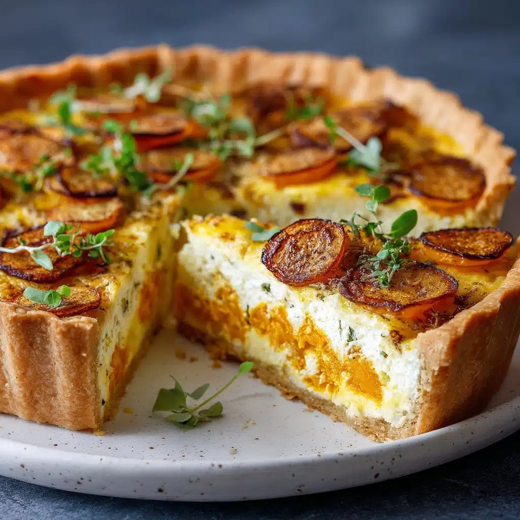 Carrot Quiche with Cheddar and Roasted Onions Recipe