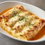 Chicken Enchiladas with Sour Cream White Sauce Recipe