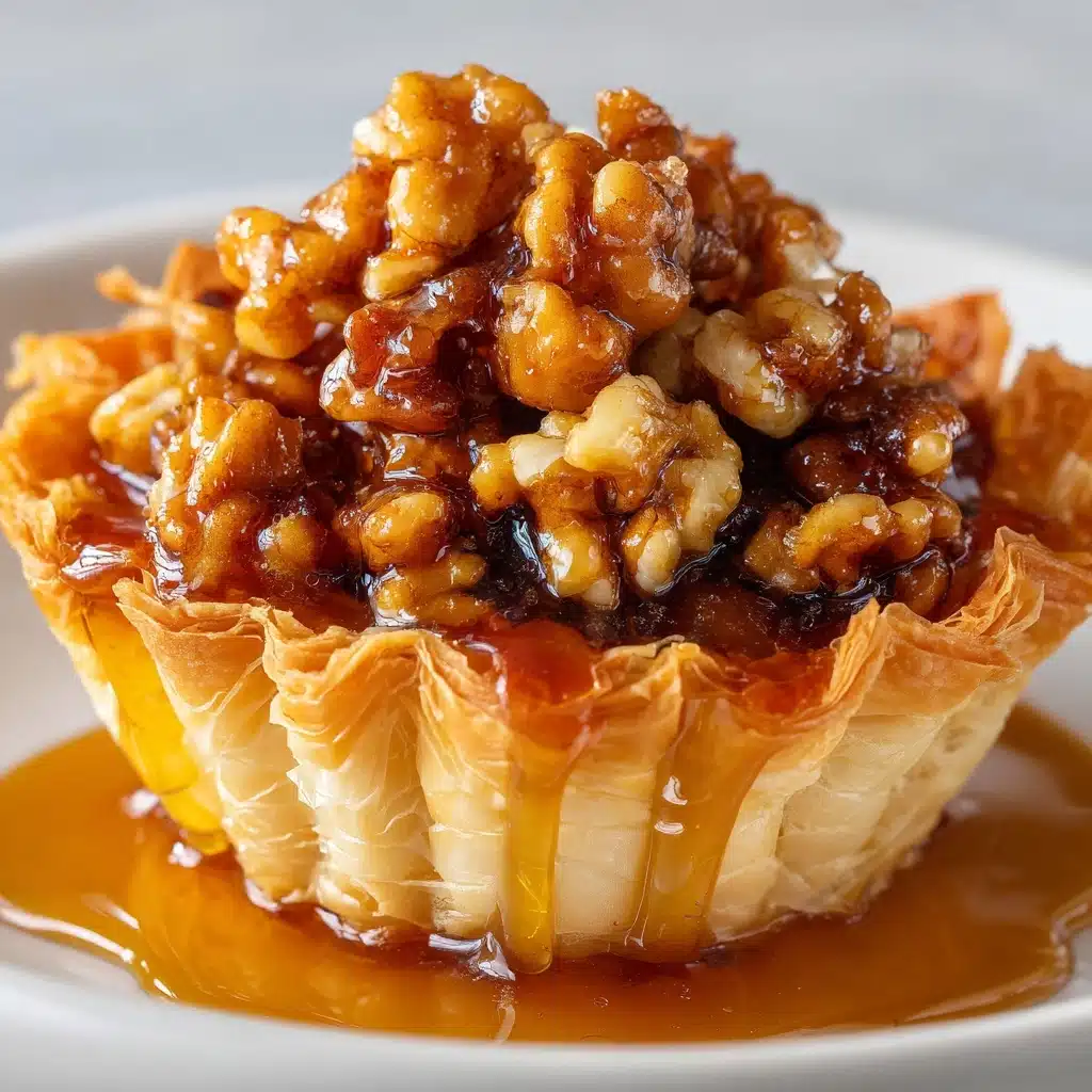 Pecan Caramel Baklava Cups Recipe - Recipe Image