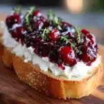 Honey Whipped Feta and Cranberry Crostini Recipe