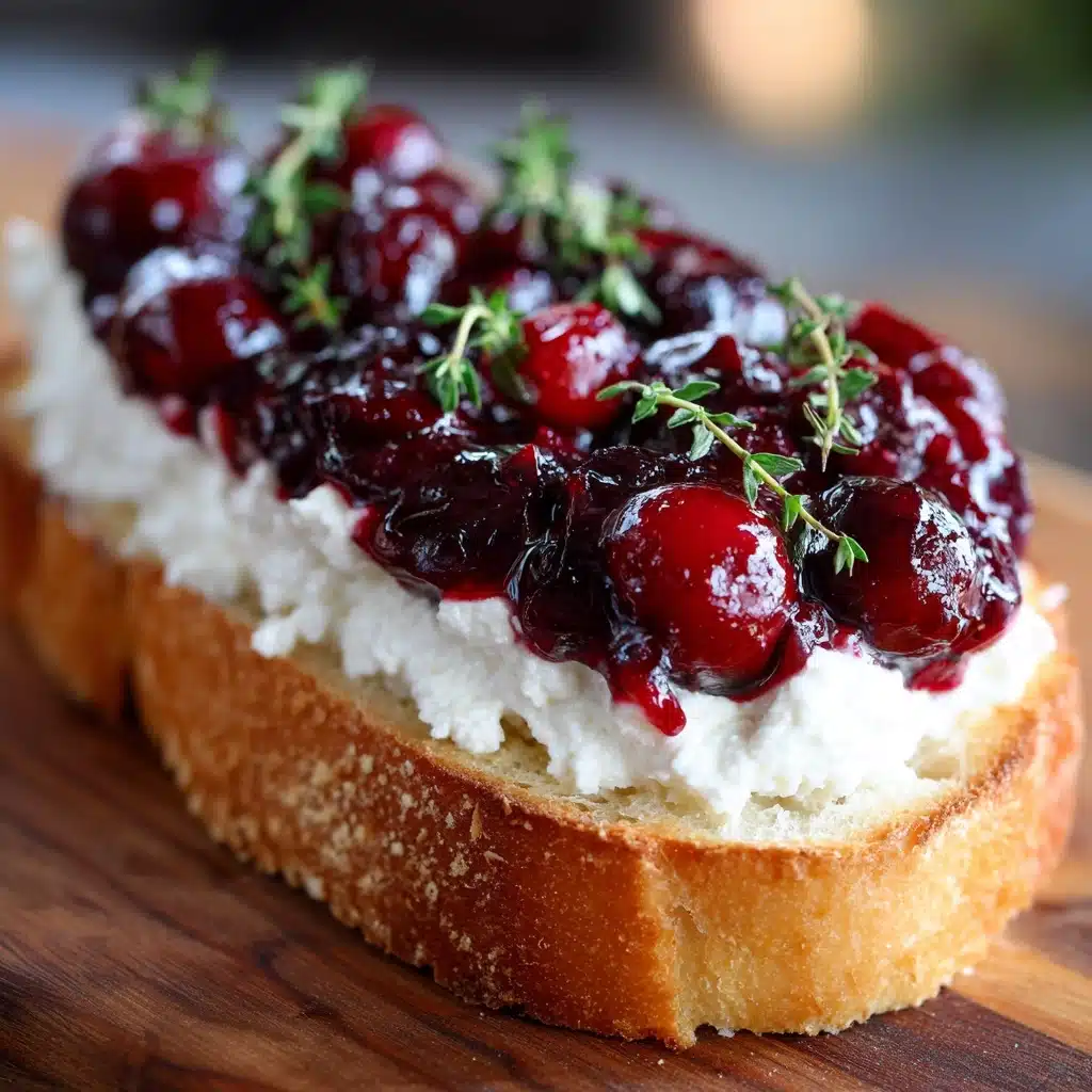 Honey Whipped Feta and Cranberry Crostini Recipe - Recipe Image