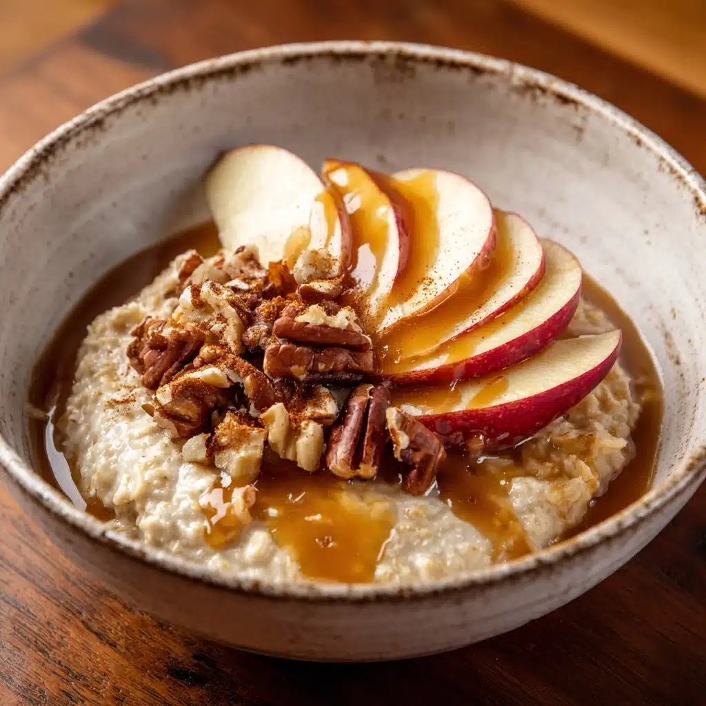 Cinnamon Apple Oatmeal with Caramelized Apples and Walnuts Recipe - Recipe Image