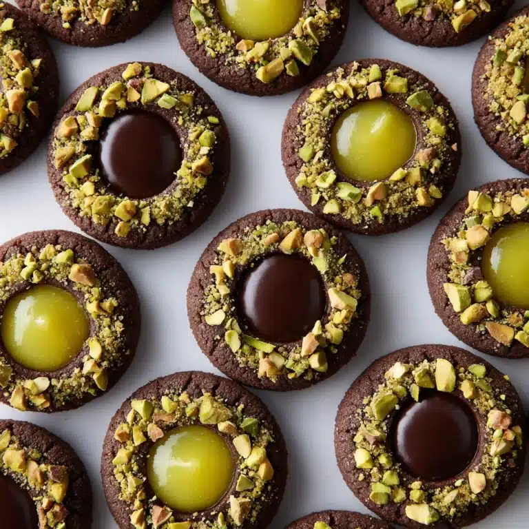 Chocolate Pistachio Cream Thumbprints Recipe