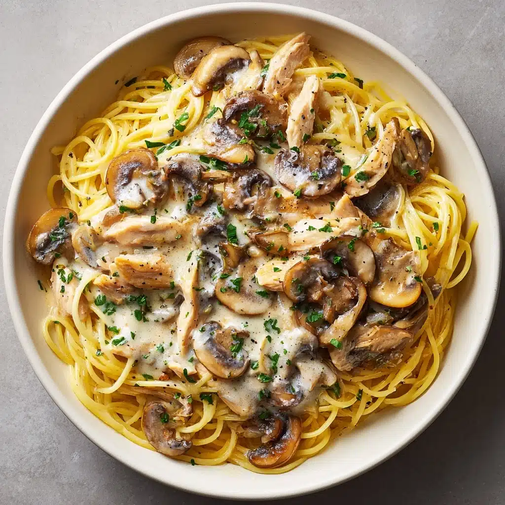 Creamy Chicken & Mushroom Dream Spaghetti Recipe