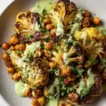 Roasted Cauliflower and Chickpeas with Herby Tahini Recipe