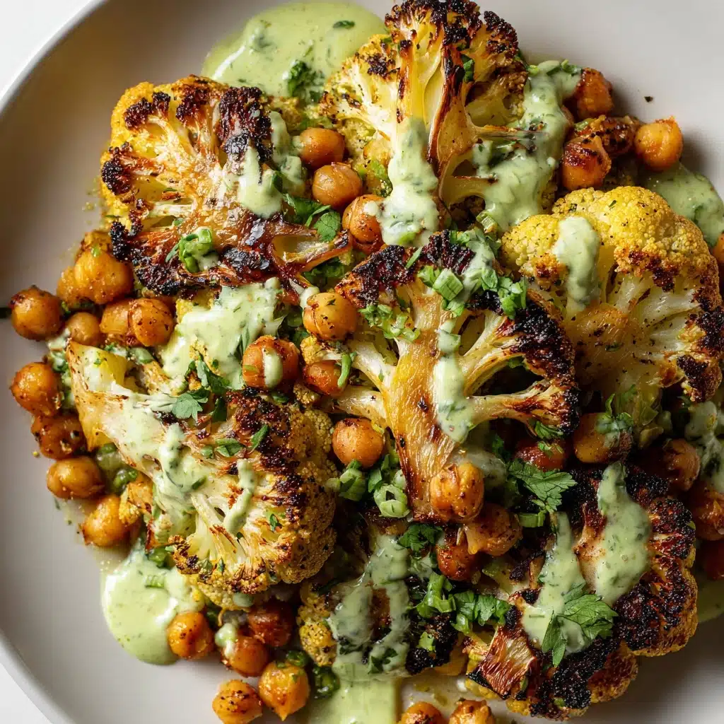 Roasted Cauliflower and Chickpeas with Herby Tahini Recipe - Recipe Image