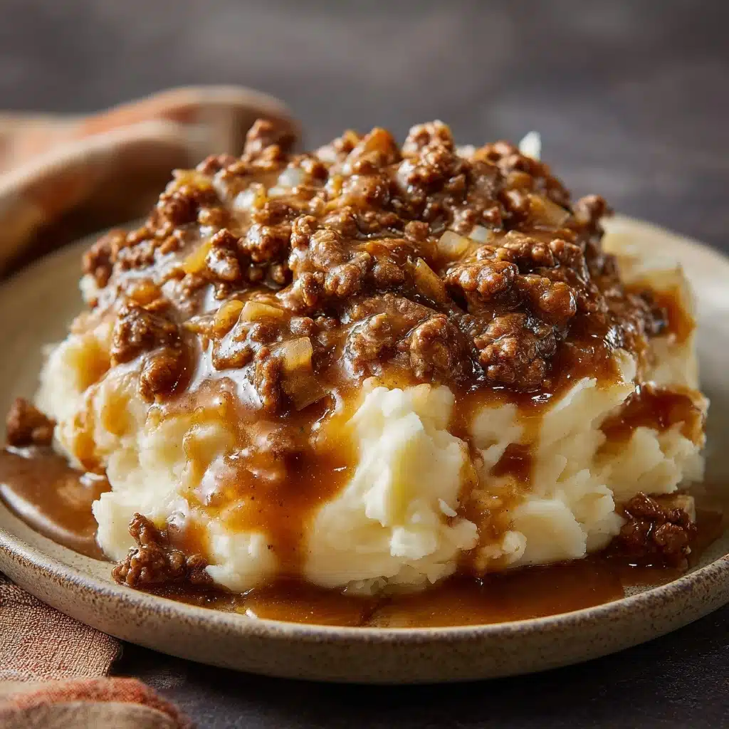 Ground Beef and Gravy Over Mashed Potatoes Recipe