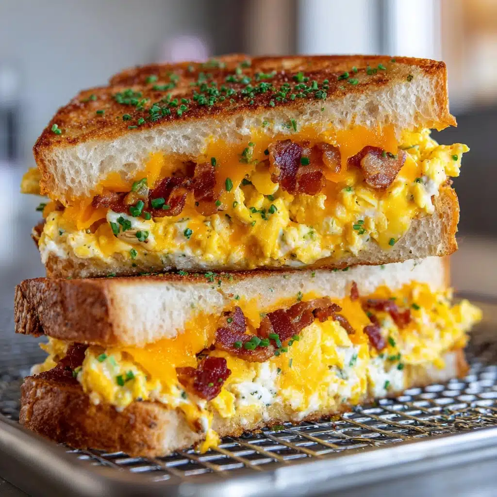 Spicy Cheddar & Cream Cheese Egg Sandwich Recipe - Recipe Image