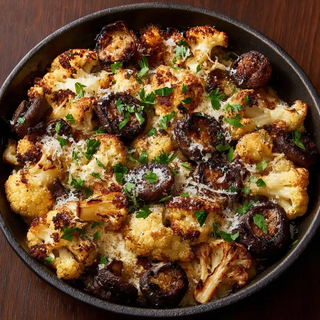 Garlic Cauliflower Mushroom Skillet Recipe - Recipe Image