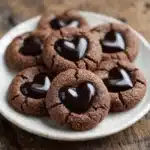Heart-Shaped Chocolate Thumbprint Cookies Recipe
