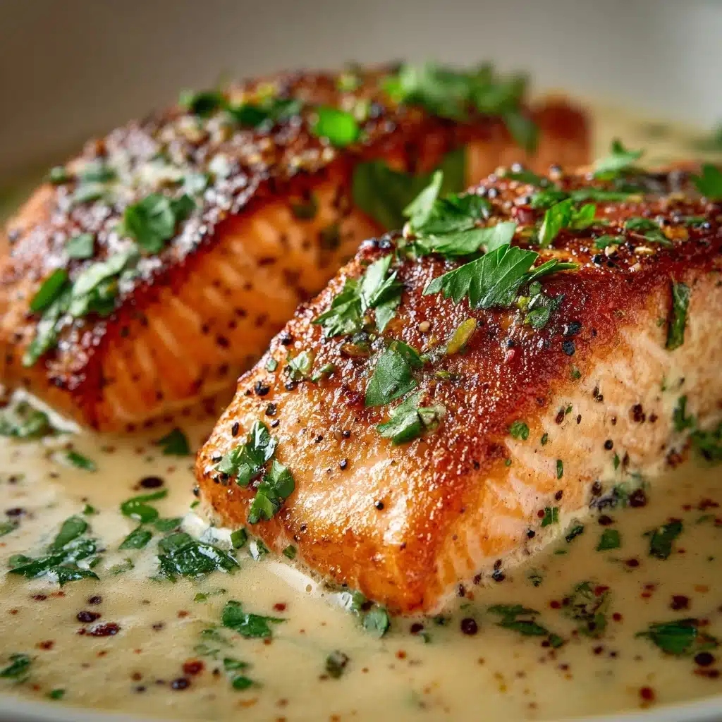 Creamy Garlic Butter Salmon Recipe - Recipe Image