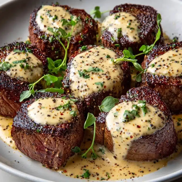 Garlic Butter Steak Bites with Parmesan Cream Sauce Recipe