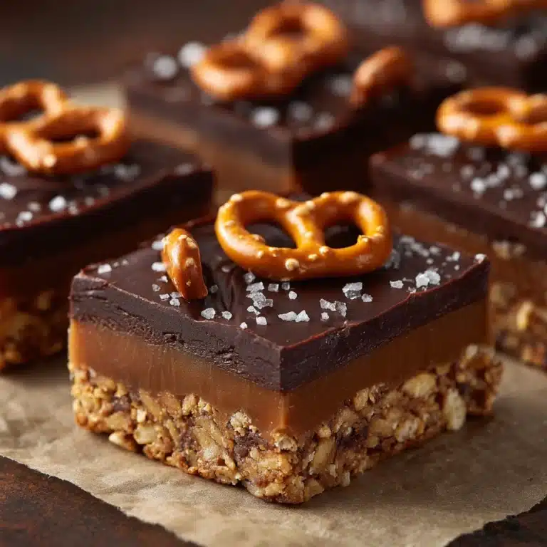 Chocolate Caramel Peanut Butter Pretzel Bars Recipe