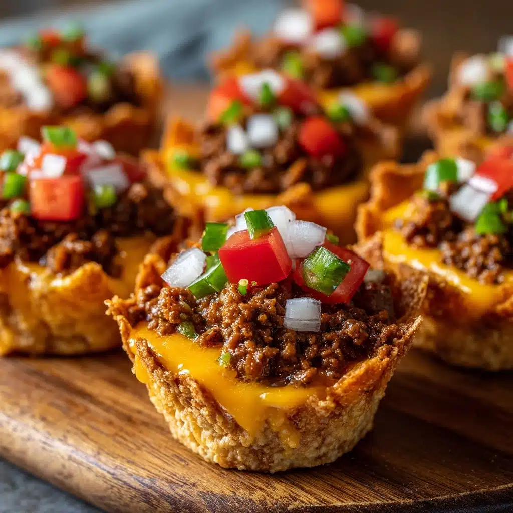 Mini Taco Cupcakes with Zesty Ground Beef and Cheese Recipe - Recipe Image