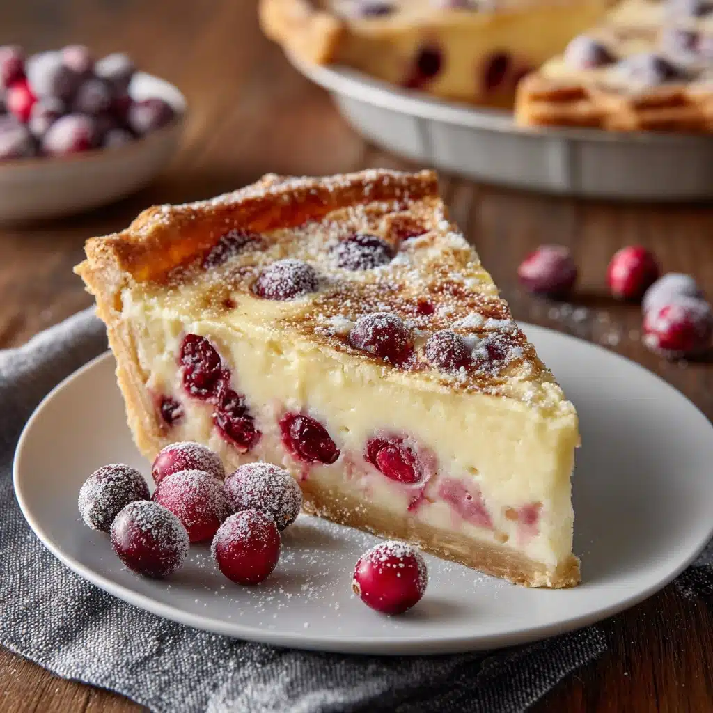 Cranberry Custard Pie Recipe - Recipe Image