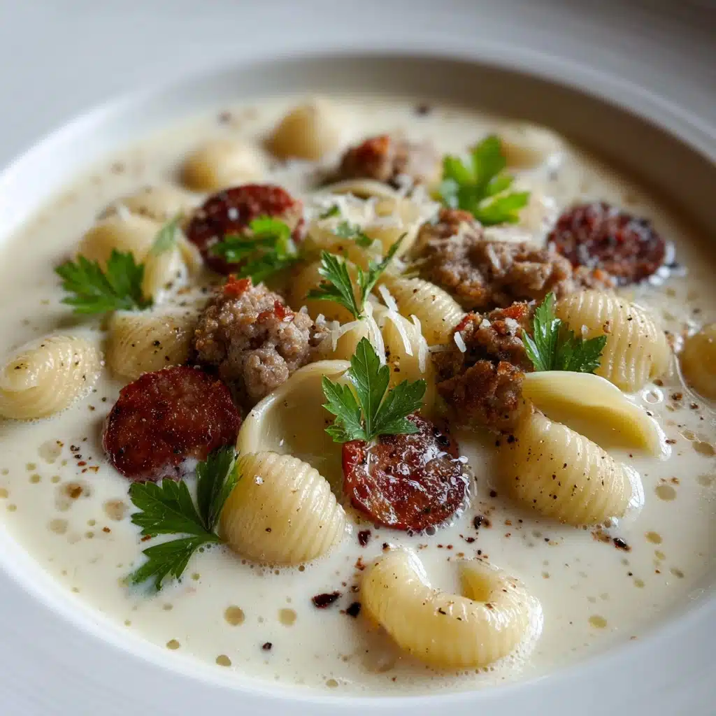 Ditalini Soup with Creamy Parmesan and Italian Sausage Recipe - Recipe Image