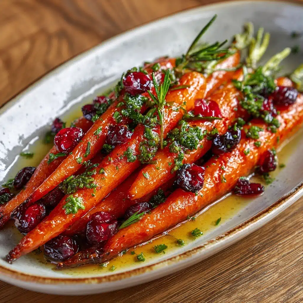Maple Roasted Carrots with Cranberries Recipe - Recipe Image