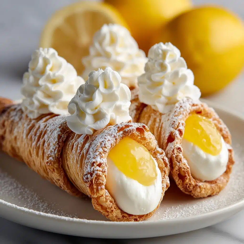 Zesty Lemon Meringue Pie Cannolis Recipe - Recipe Image