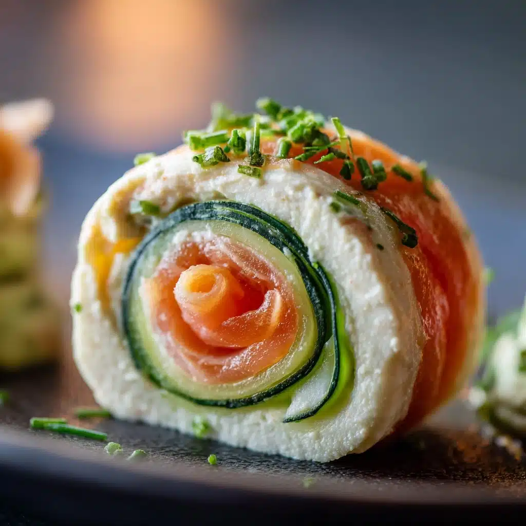 Smoked Salmon Roll-Ups with Cucumber and Hummus Recipe - Recipe Image