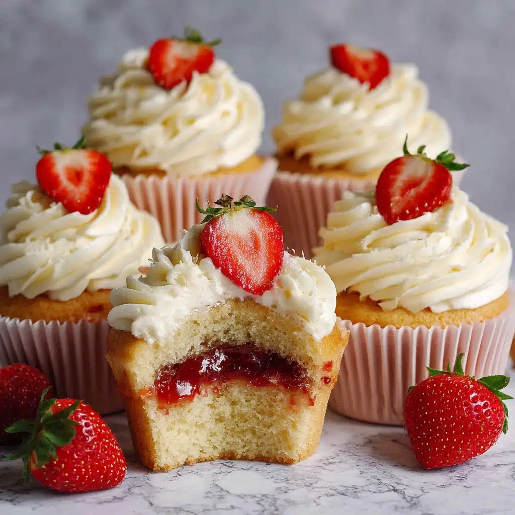 Strawberry Filled Cupcakes Recipe - Recipe Image