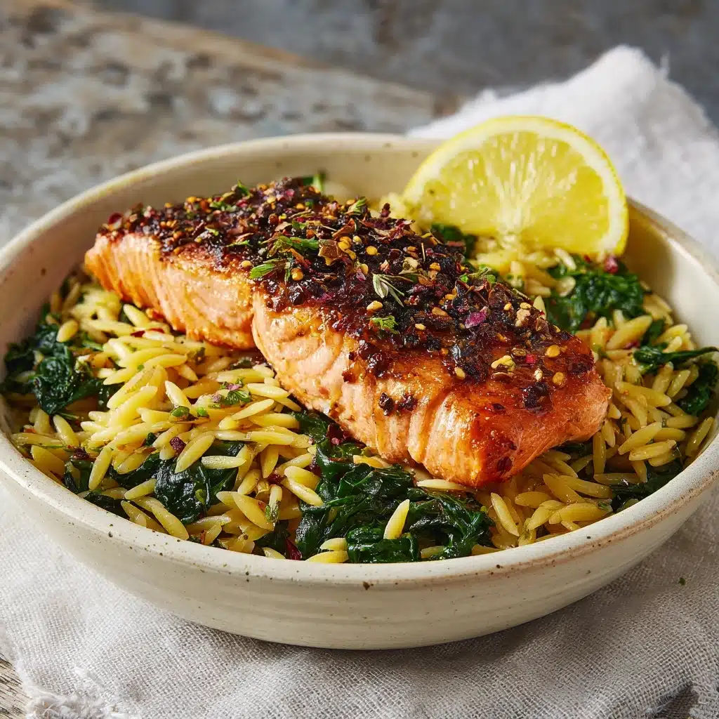 One-Skillet Salmon with Lemon Orzo Recipe