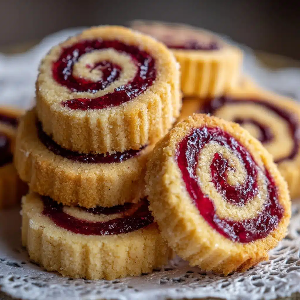 Raspberry Swirl Shortbread Cookies Recipe - Recipe Image
