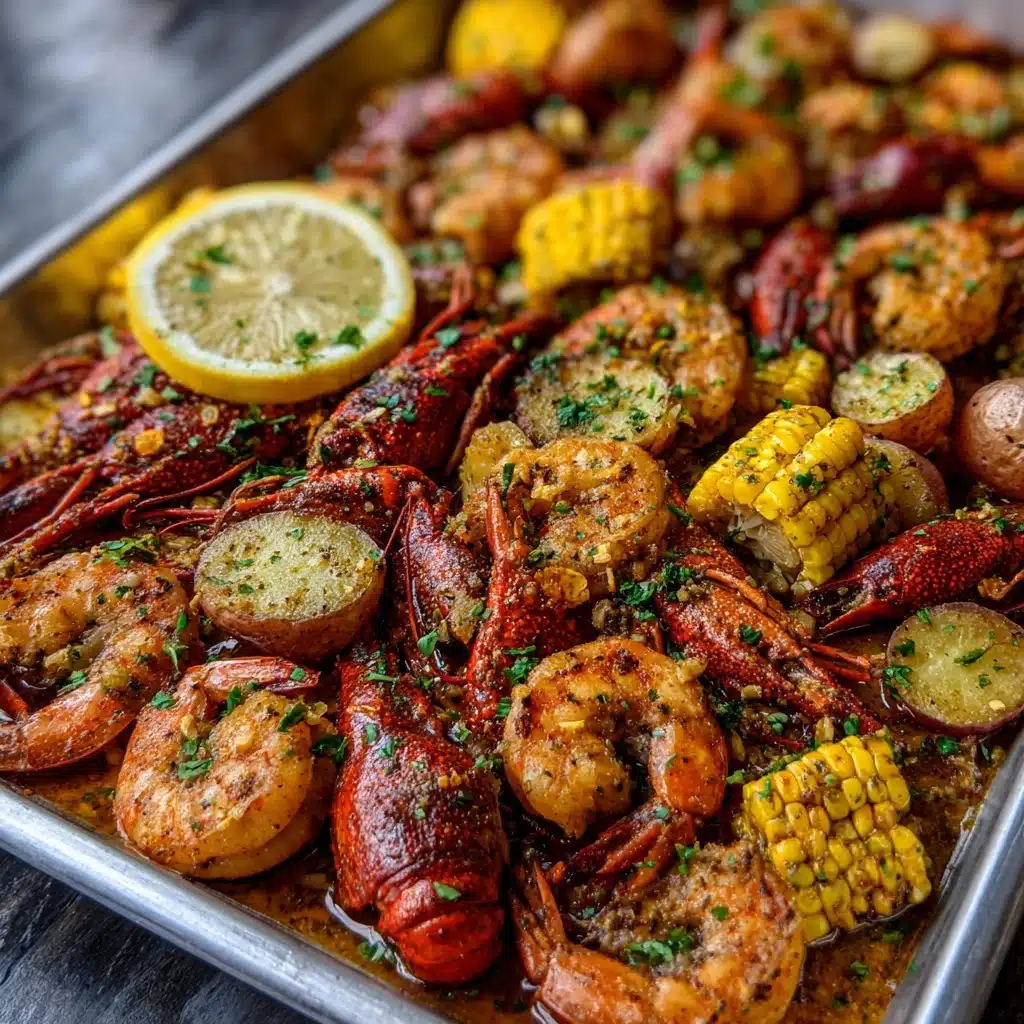 Cajun Seafood Boil with Garlic Butter Sauce Recipe - Recipe Image