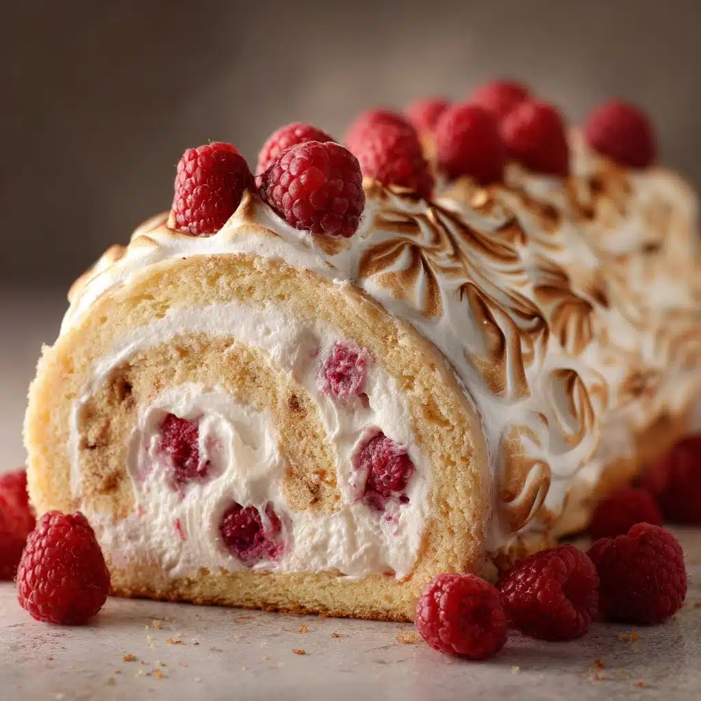 Raspberry Meringue Roulade Recipe