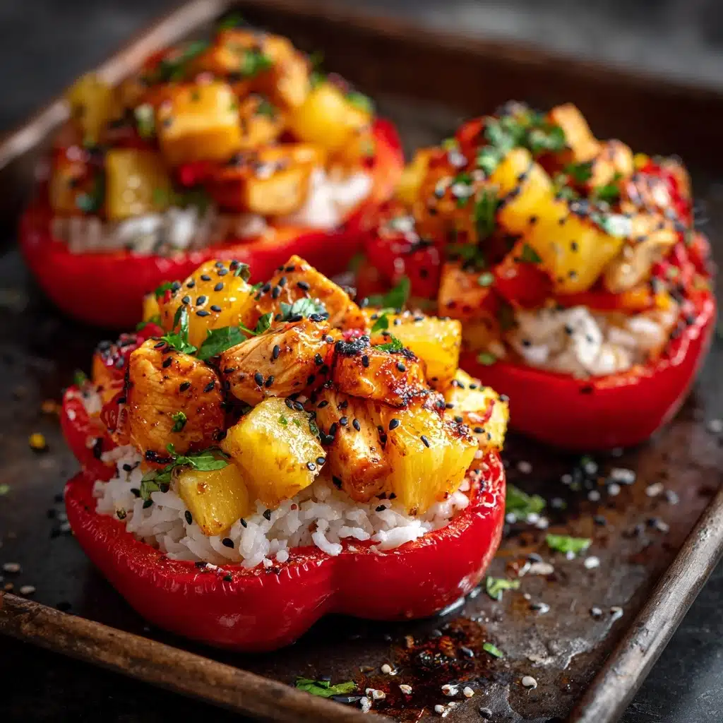 Teriyaki Pineapple Chicken & Rice Stuffed Peppers Recipe - Recipe Image