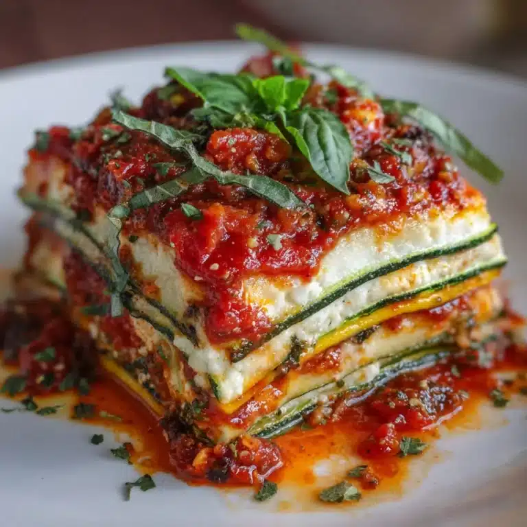 Layered Zucchini Ricotta Melts with Marinara Recipe