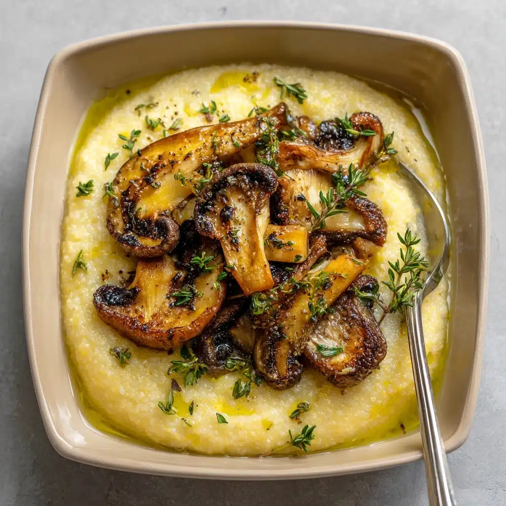 Polenta with Wild Mushrooms, Garlic, and Sage Recipe - Recipe Image