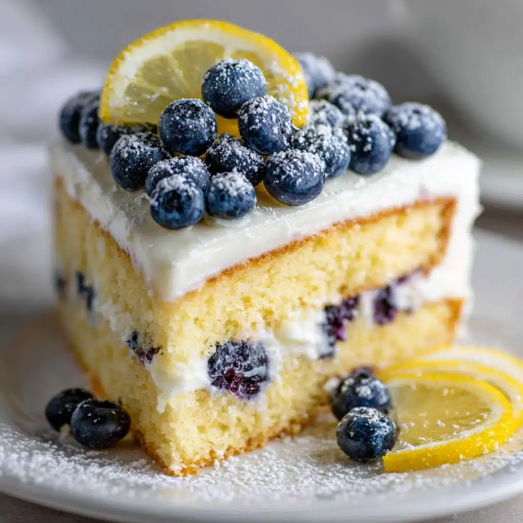 Lemon Blueberry Cheesecake Cake Recipe - Recipe Image