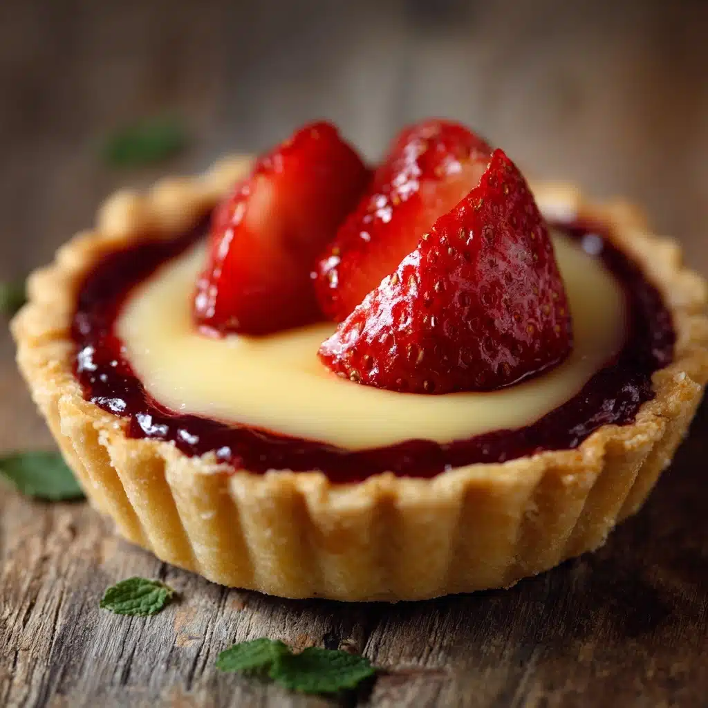 Strawberry Honey Custard Tarts with Lemon Curd Recipe - Recipe Image