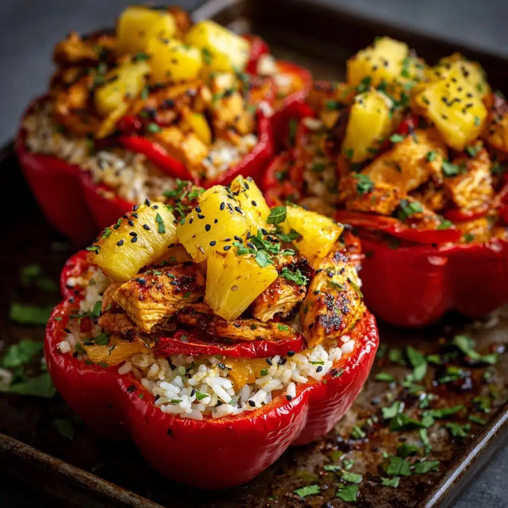 Teriyaki Pineapple Chicken & Rice Stuffed Peppers Recipe