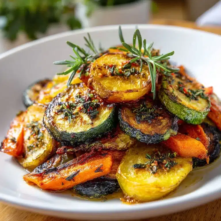 Garlic Herb Roasted Potatoes, Carrots, and Zucchini Recipe