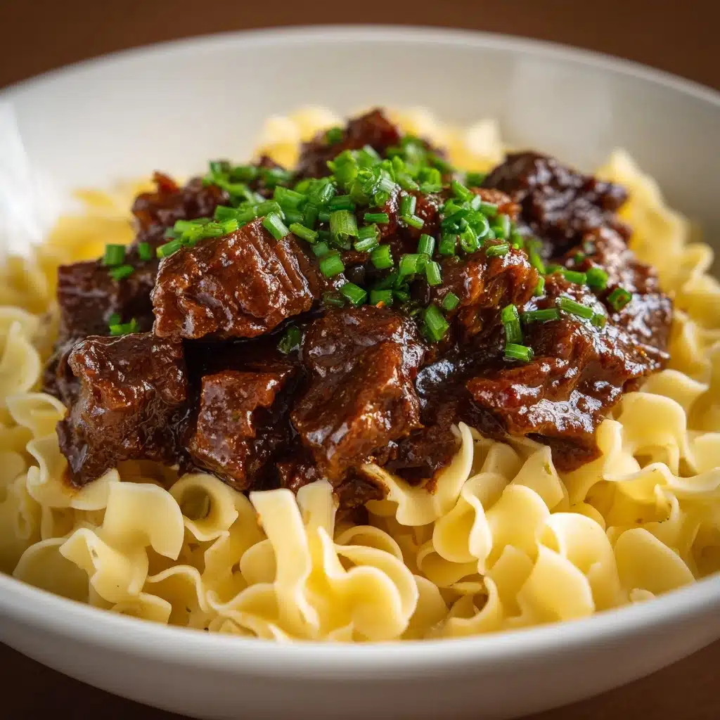 Crockpot Beef Tips & Noodles Recipe