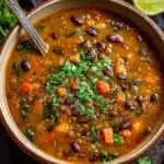 Black Bean and Lentil Soup Recipe