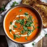 Creamy Tomato Soup with Grilled Cheese Sandwich Recipe